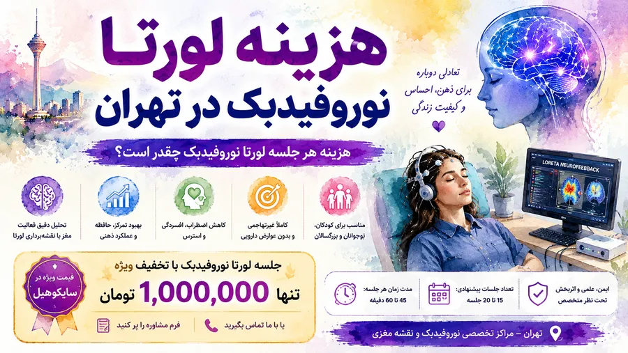 هزینه لورتا نوروفیدبک در تهران | هزینه هر جلسه لورتا نوروفیدبک