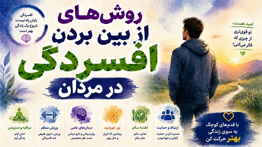 روش‌های از بین بردن افسردگی در مردان